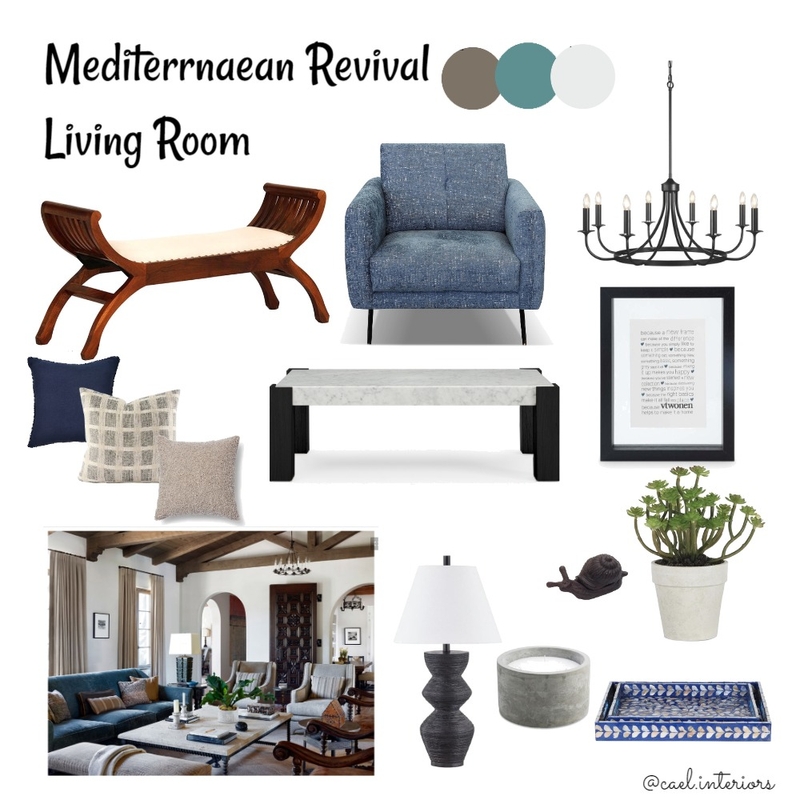 Mediterranean Revival Living Room Mood Board by Cae_labitag on Style Sourcebook