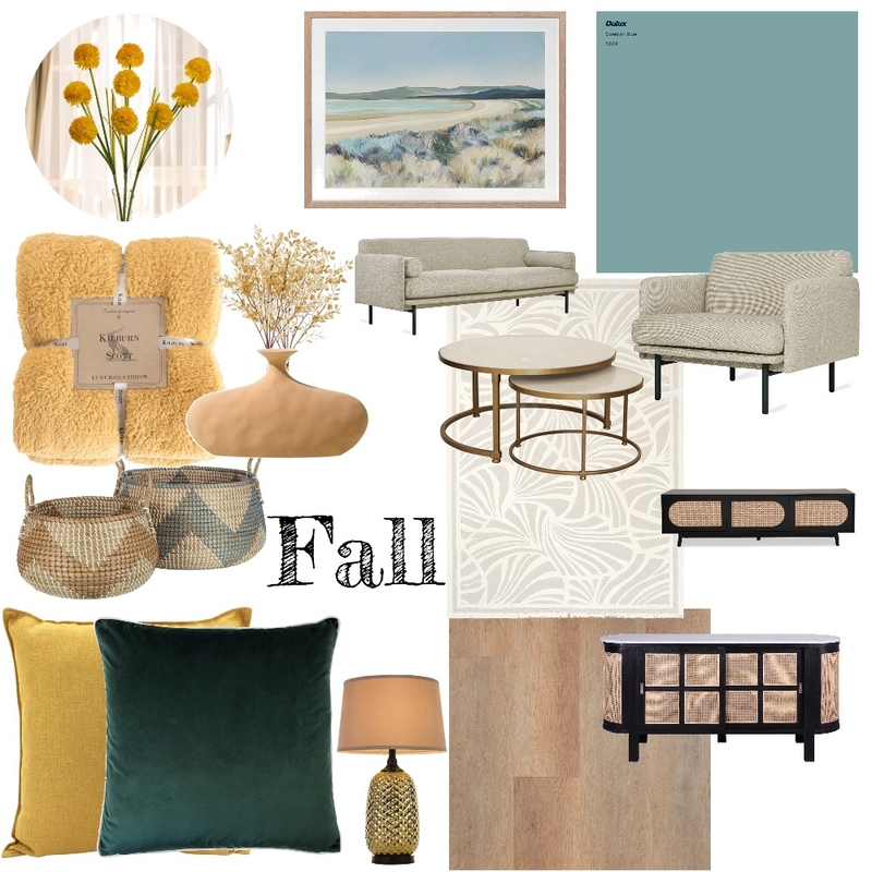 Fall Living Room Mood Board by Land of OS Designs on Style Sourcebook