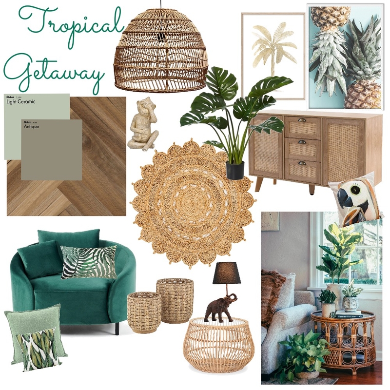 Tropical Getaway Mood Board by bohemian_daisy on Style Sourcebook