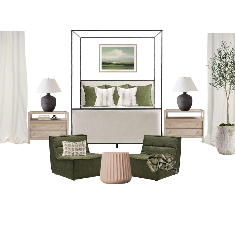 Modern Organic Bedroom Interior Style Board Mood Board by jordana.n on Style Sourcebook