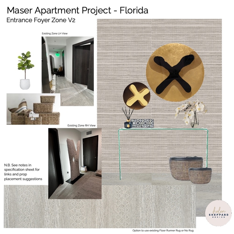 Maser Apartment - Entrance Foyer V2 Mood Board by Helen Sheppard on Style Sourcebook