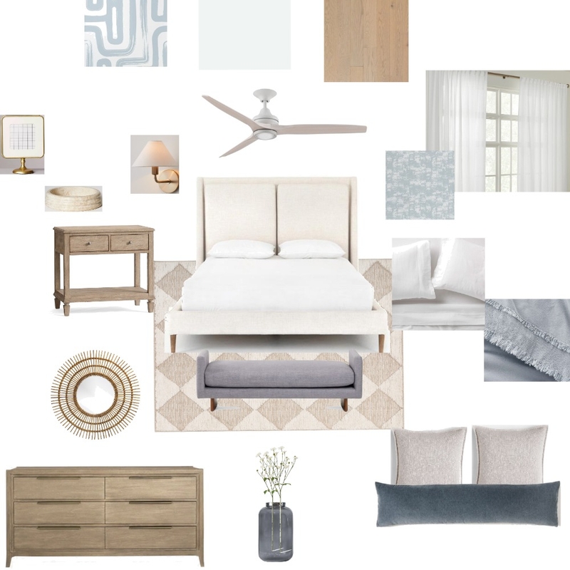 Coastal Guest Bedroom Mood Board by bhubbell on Style Sourcebook