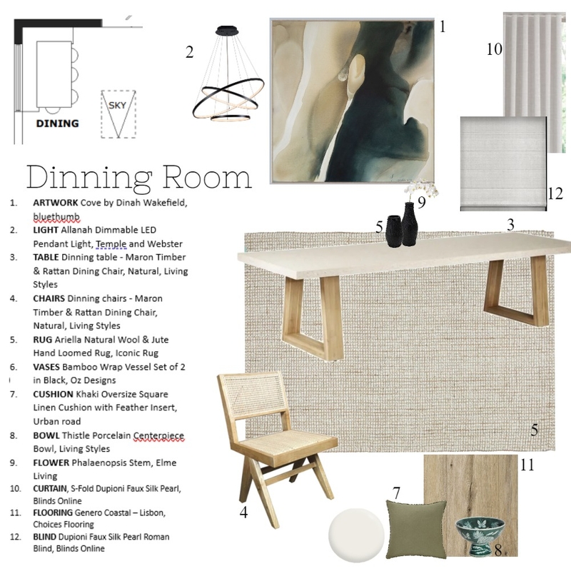 Dinning Room - Assignment 9 - Re-do Mood Board by Karly Pollard on Style Sourcebook