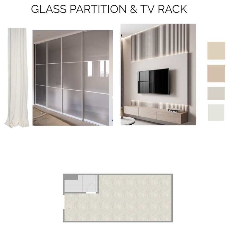 GLASS PARTITION & TV RACK Mood Board by crisajero26@gmail.com on Style Sourcebook