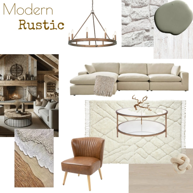 Modern Rustic Living Room Mood Board by alyssapalm on Style Sourcebook