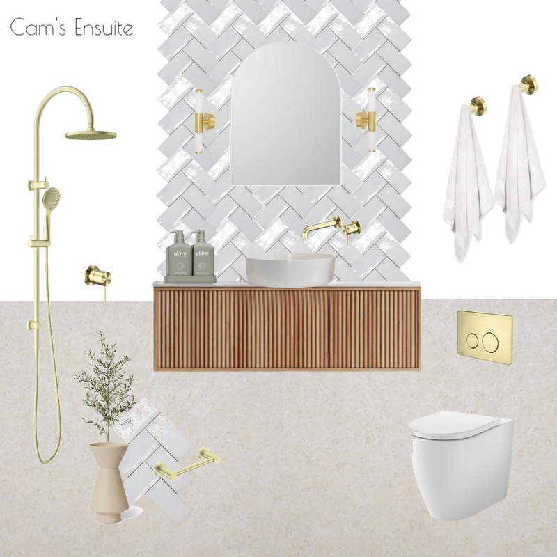 Cam's Ensuite Mood Board by The Blue Space Designer on Style Sourcebook