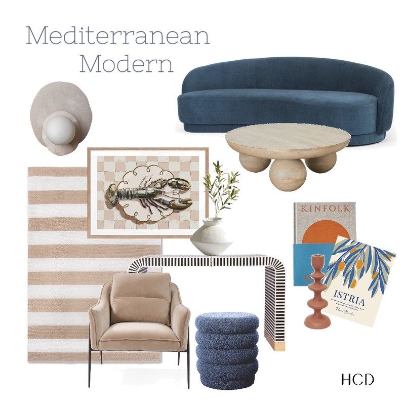 Modern Mediterranean Mood Board by Hannah Chambers_Design on Style Sourcebook