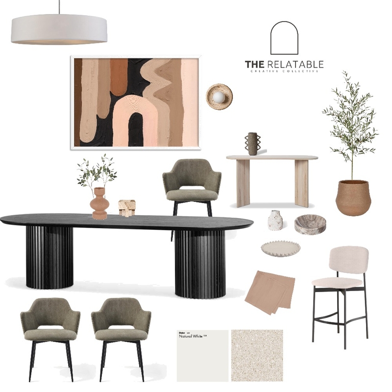 Luxe Dining Room Inspo Mood Board by The Relatable Creative Collective on Style Sourcebook