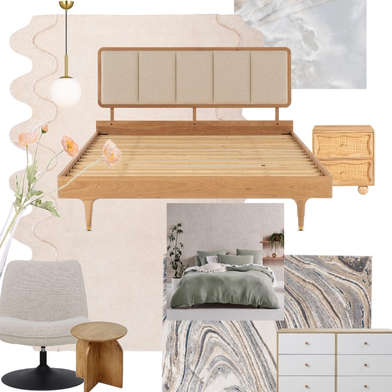 mid century modern bedroom Mood Board by Moodi Interiors on Style Sourcebook