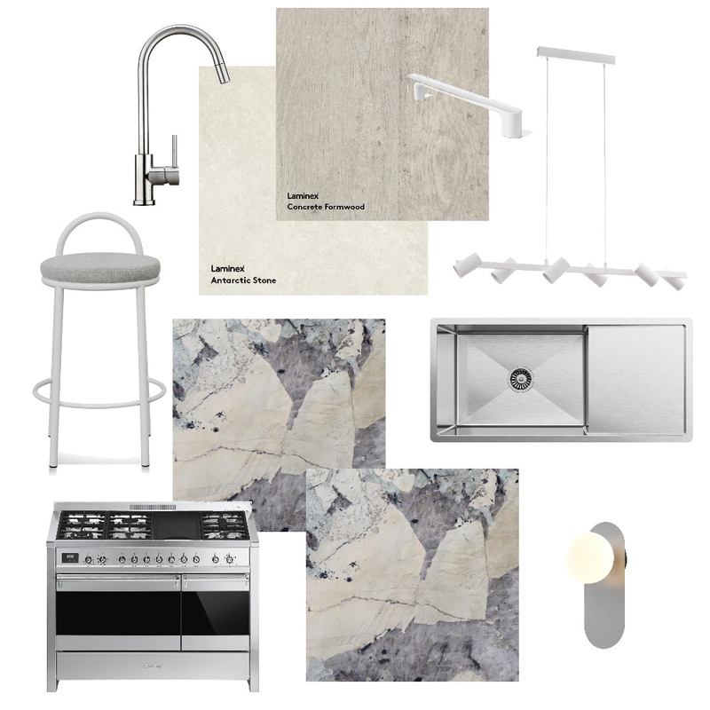 cool tone modern kitchen Mood Board by clarestoffels on Style Sourcebook