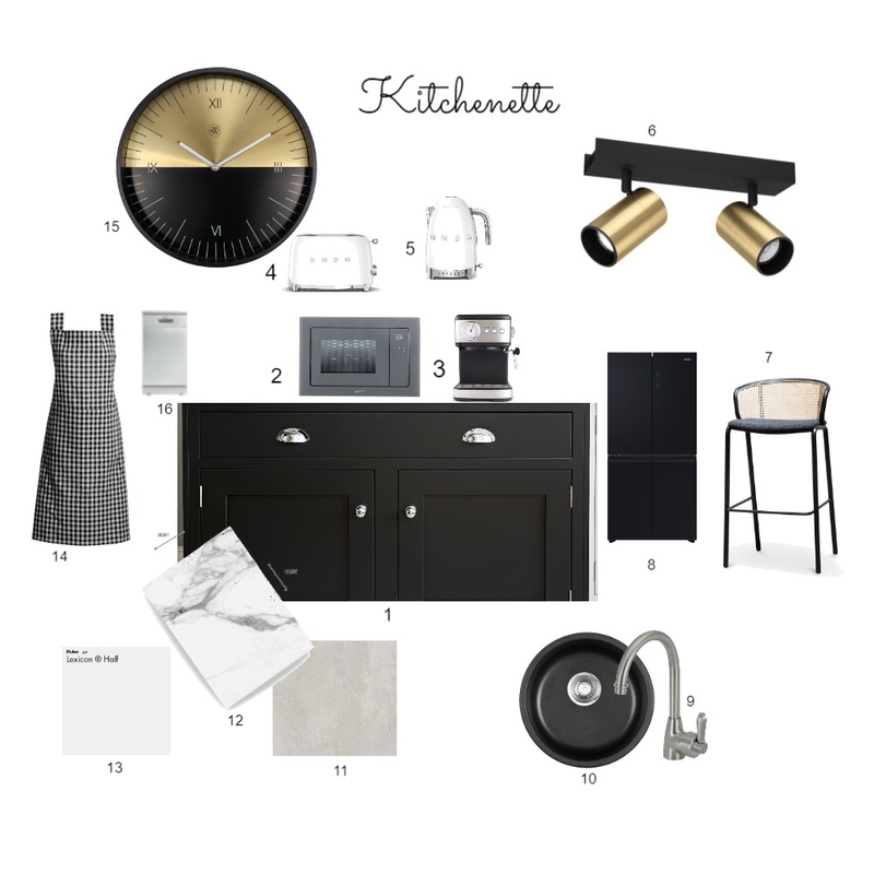Module 12 Interior Design Studio Part A- FINAL Kitchenette Space Mood Board by Refined By Design Pty Ltd on Style Sourcebook