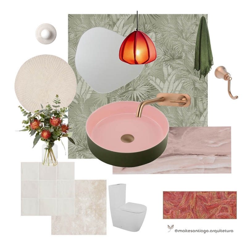 Lavabo tropical - Rosa e Verde Mood Board by maite on Style Sourcebook