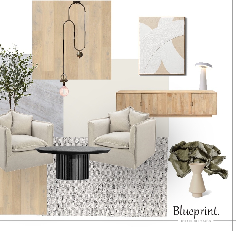 Warm, Earthy Living Mood Board by Blueprint Interior Design on Style Sourcebook