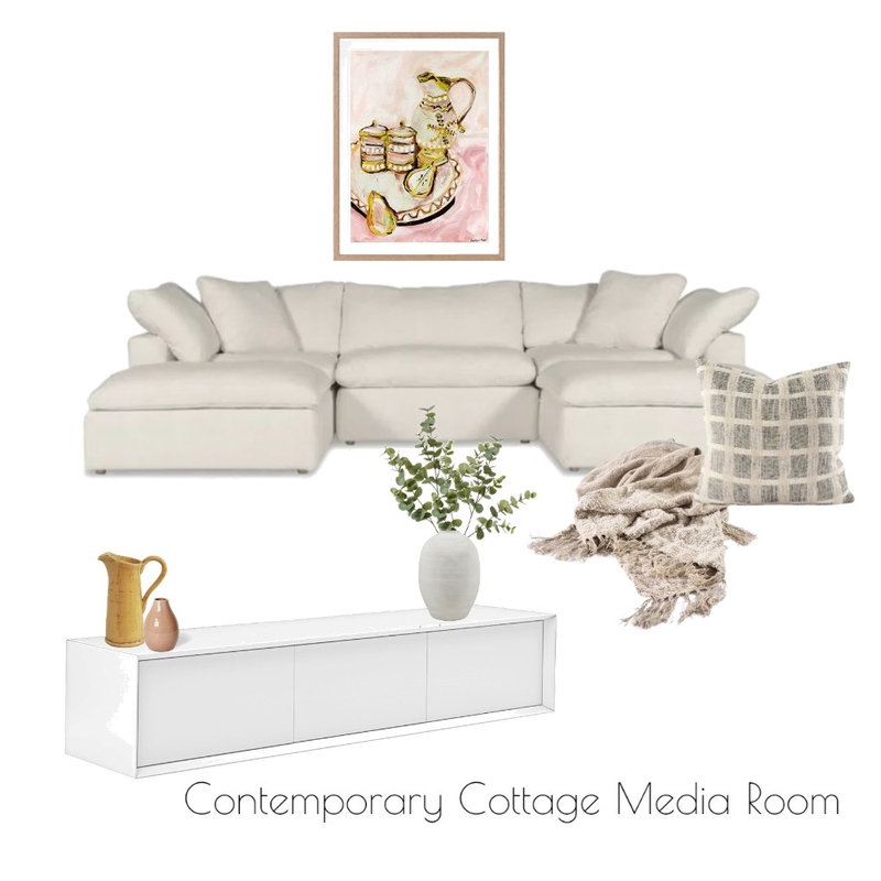 Contemporary Cottage Media Room Mood Board by DKB PROJECTS on Style Sourcebook