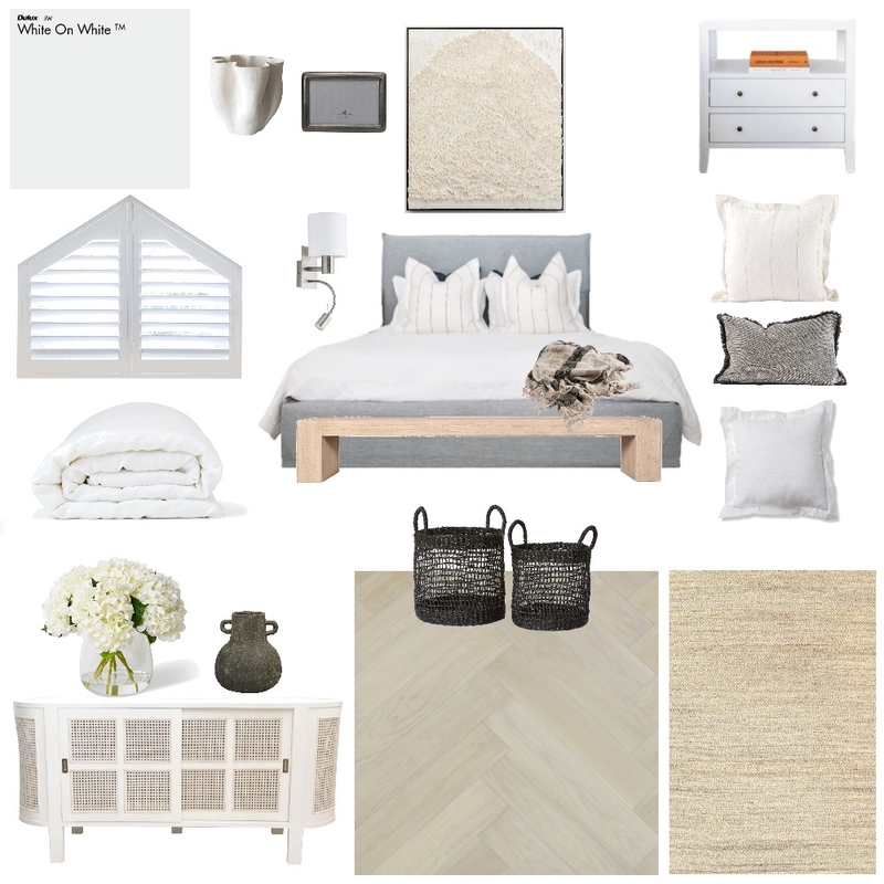 Activity 6: Creating your interior scheme - Bedroom Mood Board by Jennifer Kapur on Style Sourcebook