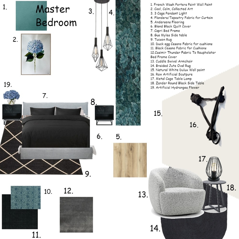 Module 9 - Master Bedroom Mood Board by ivannaallen on Style Sourcebook