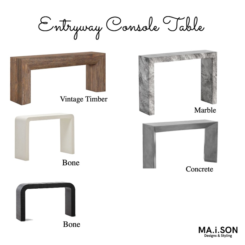 Entryway Console Tables Mood Board by JanetM on Style Sourcebook