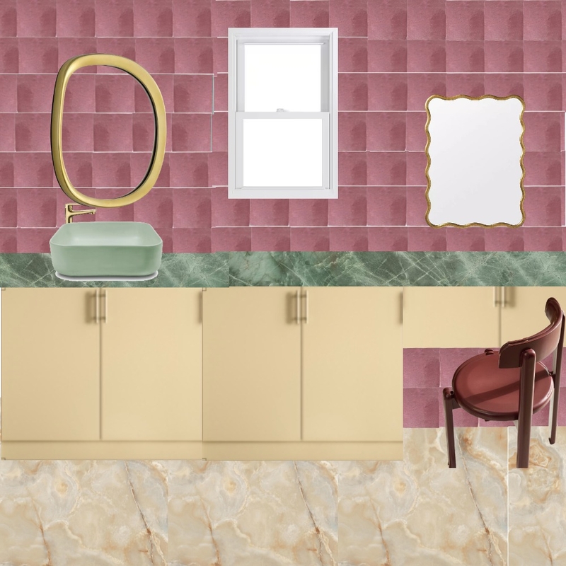 Ensuite - Pink, Green & Honey Mood Board by dl2407 on Style Sourcebook