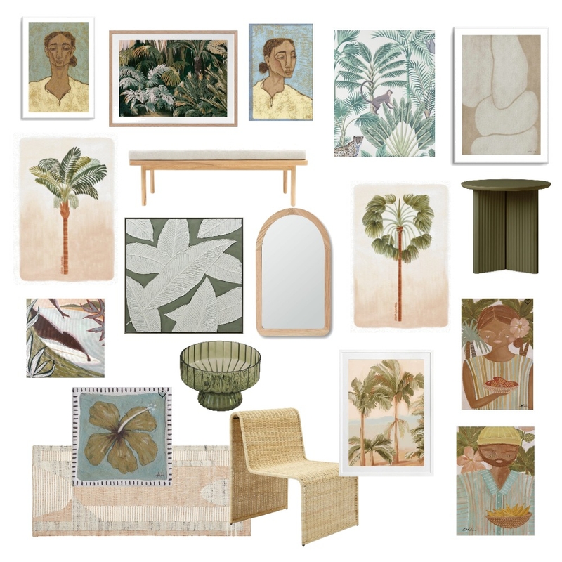 Muted Jungle Mood Board by erinmorgan__ on Style Sourcebook