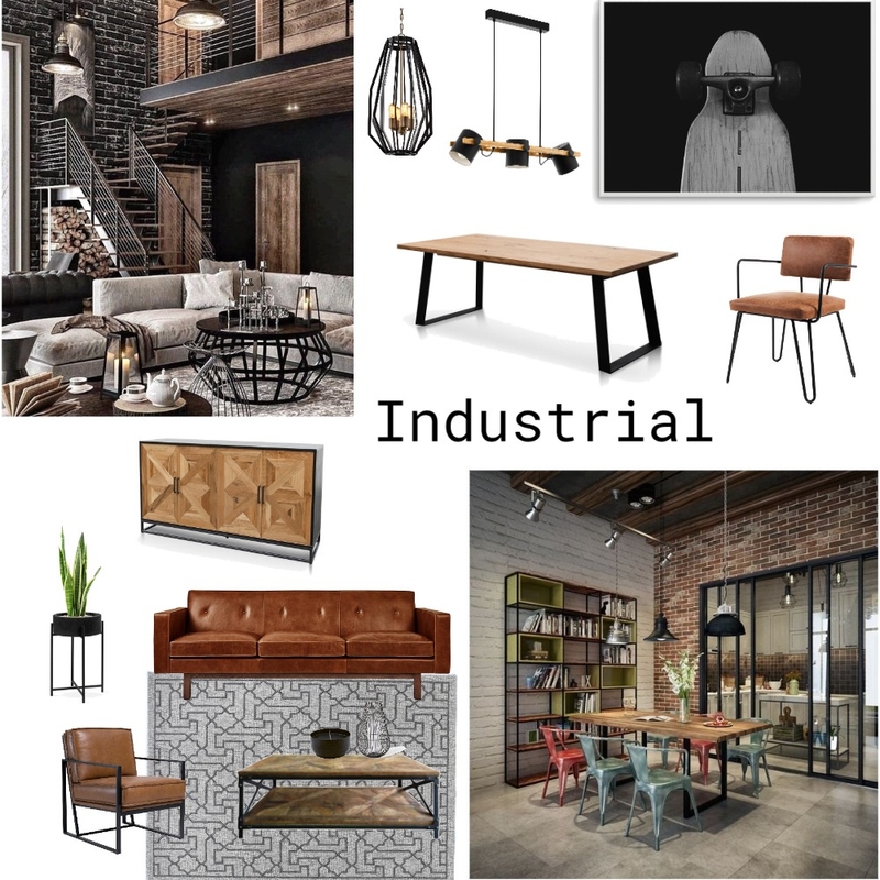 Industrial Mood Board Mood Board by kc_rhp on Style Sourcebook