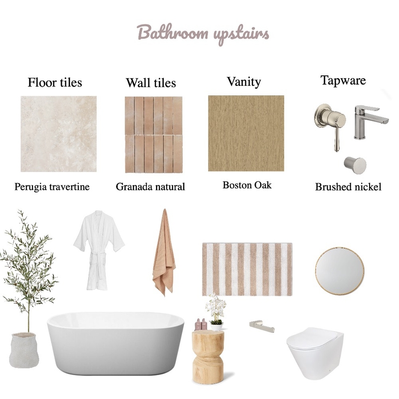 Bathroom1 upstairs Mood Board by Perla Interiors on Style Sourcebook