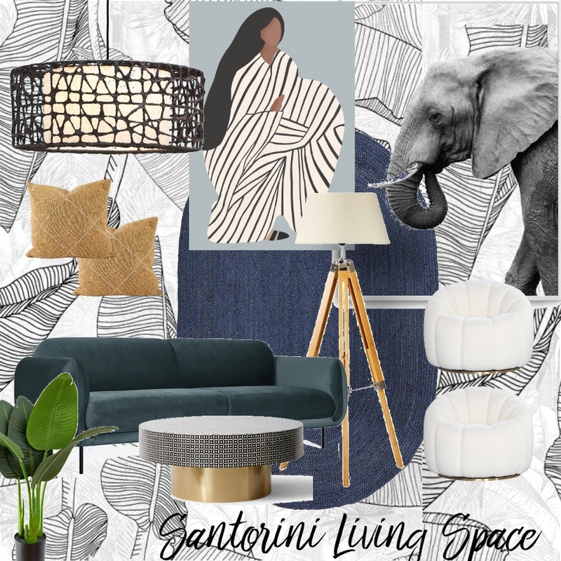 Santorini Living Space Mood Board by Designture on Style Sourcebook