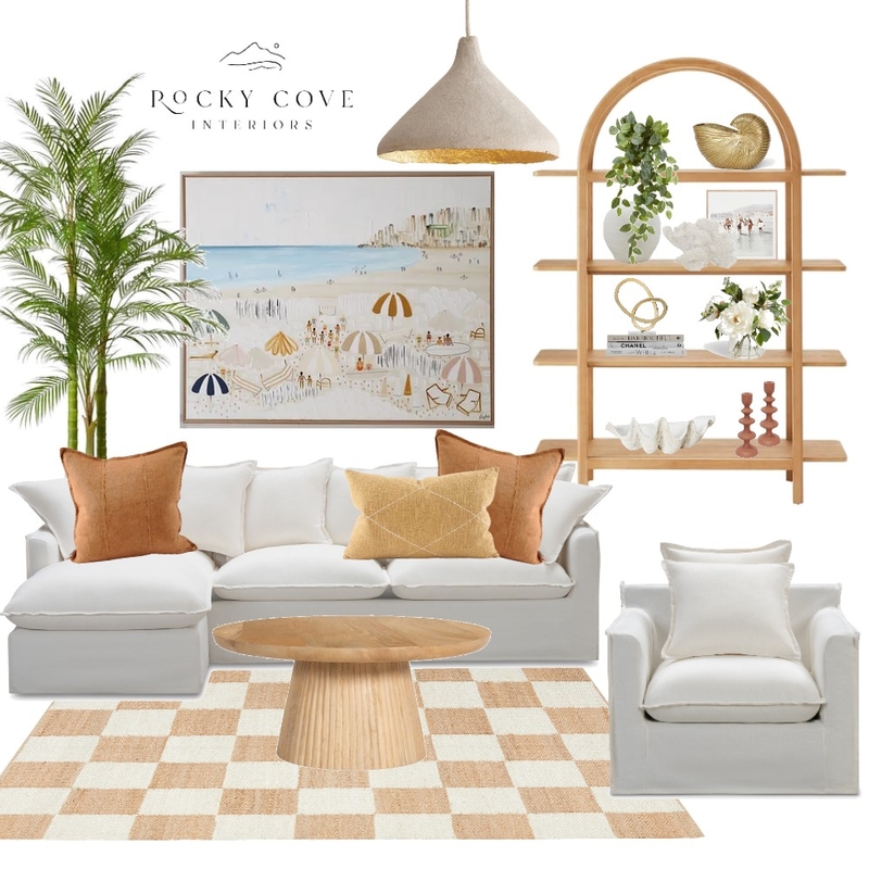 Fun Coastal Lounge Mood Board by Rockycove Interiors on Style Sourcebook