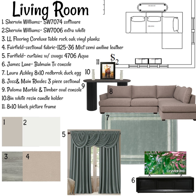 Living Room Mood Board by CourtneyJW on Style Sourcebook
