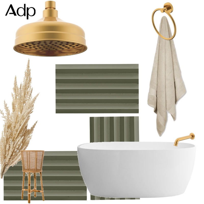 Soul Brushed Brass Tapware Inspired Bathroom Mood Board by ADP on Style Sourcebook