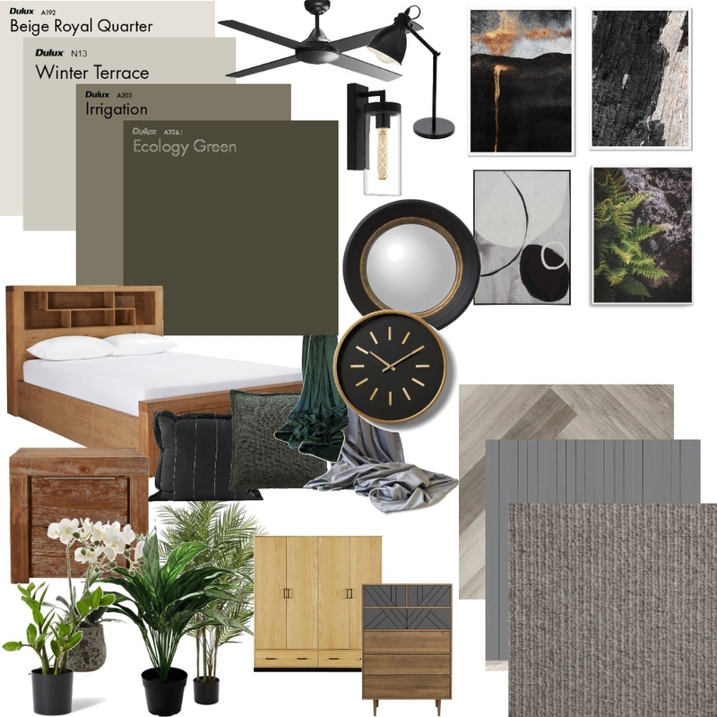 modern industrial bedroom moodboard Mood Board by Gabrielle Conlin on Style Sourcebook