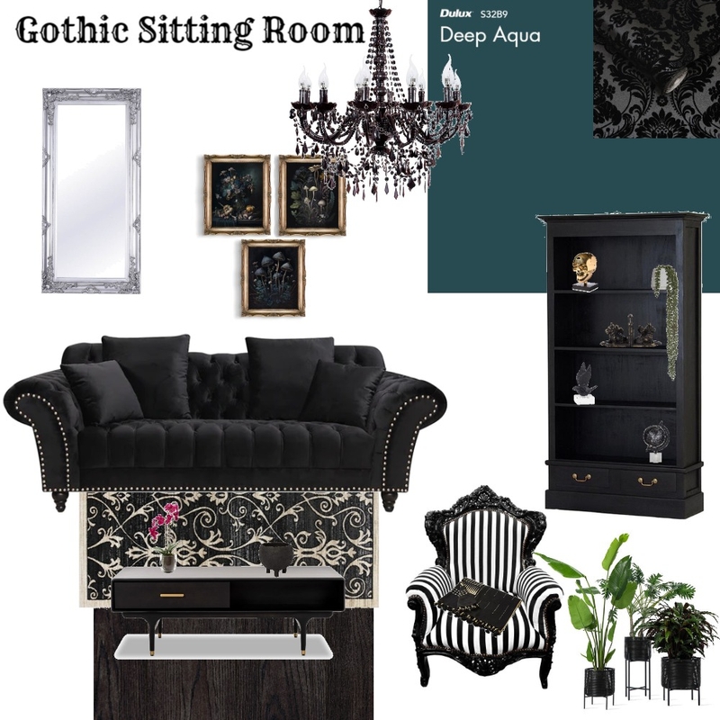 Gothic Sitting Room Mood Board by Winter Sage Interiors on Style Sourcebook