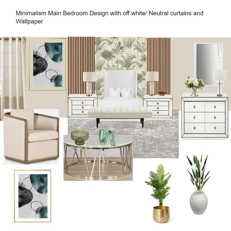 Minimalist Off white/ Neutral Curtains Design Color Scheme with Wallpaper: Hanny Mood Board by Asma Murekatete on Style Sourcebook
