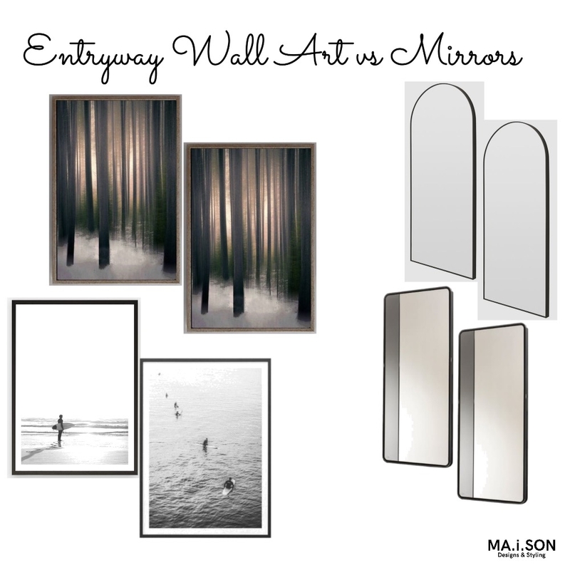 Entryway Wall Art vs Mirrors Mood Board by JanetM on Style Sourcebook