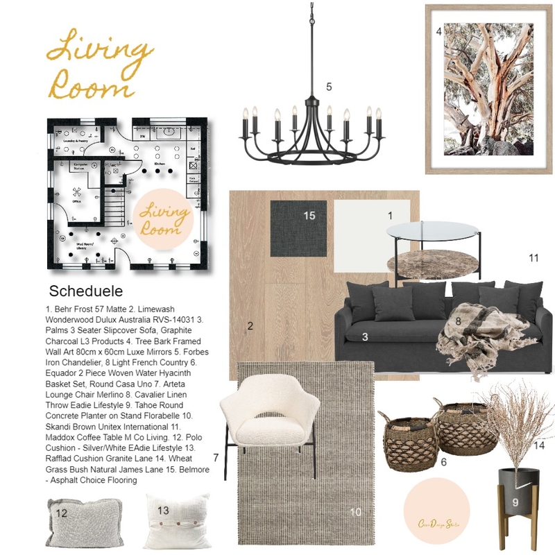 Living Room Mood Board by Cicco Design Studio on Style Sourcebook