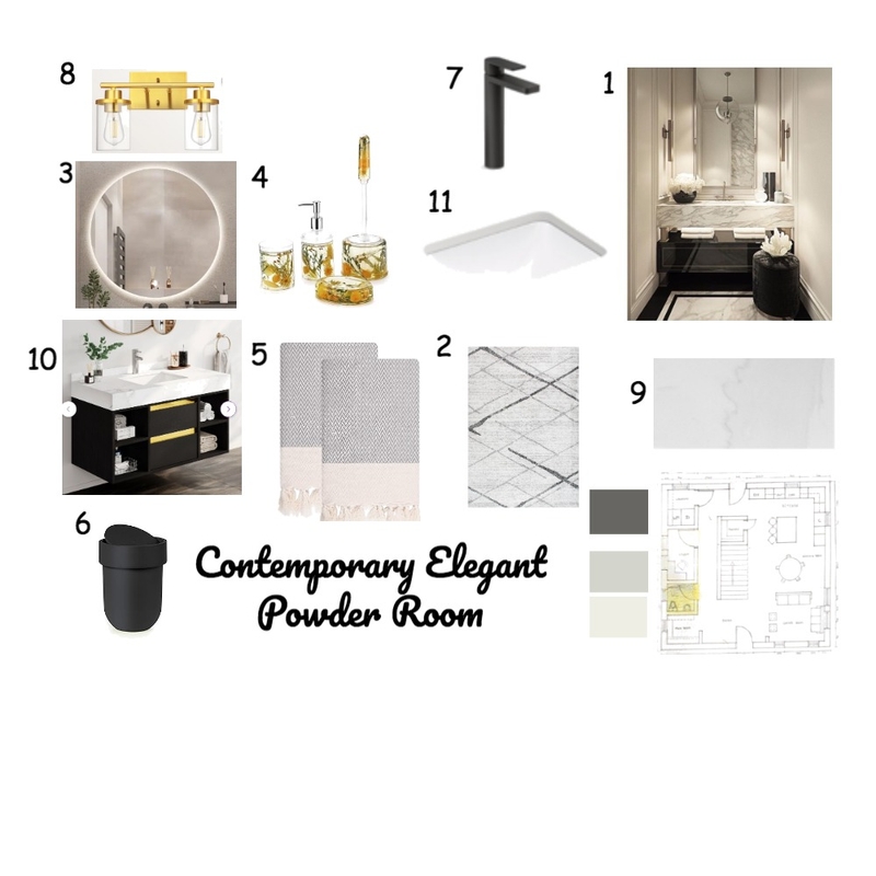 Powder Room Mood Board Mood Board by Jaqui on Style Sourcebook