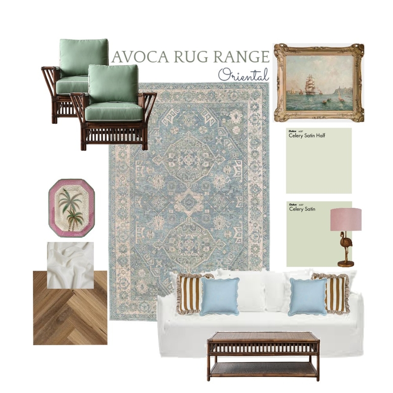 AVOCA RUG RANGE - ORIENTAL created for Rugs N Timber Mood Board by Finch & Cote Interiors on Style Sourcebook