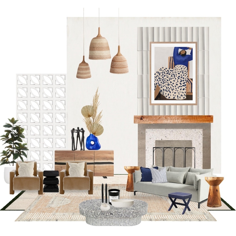 Living room Tropical style with an electric blue accents Mood Board by Victoria NC on Style Sourcebook