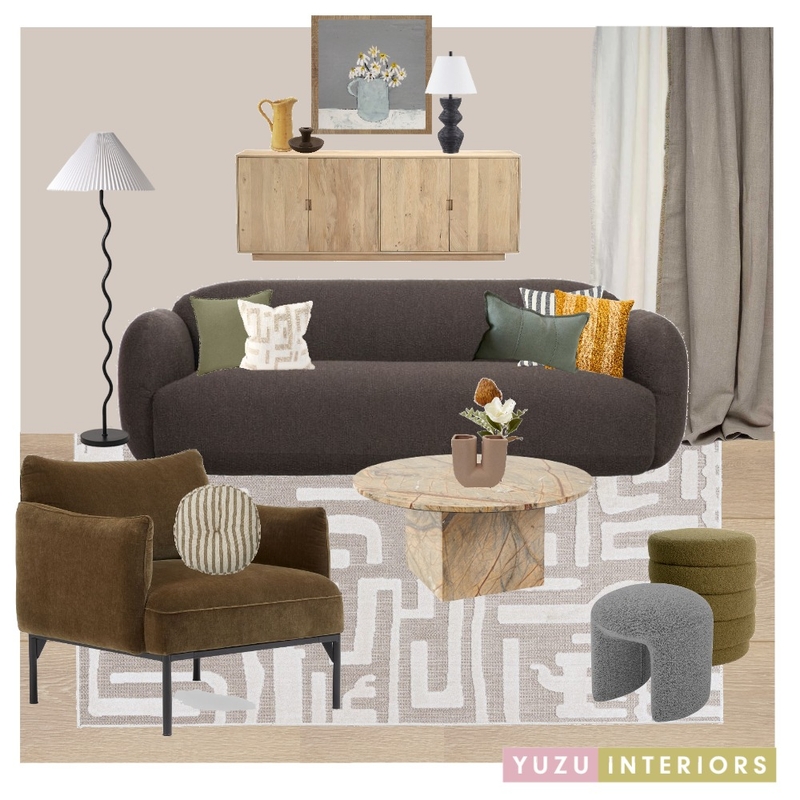 Tonal Living Room Mood Board by Yuzu Interiors on Style Sourcebook