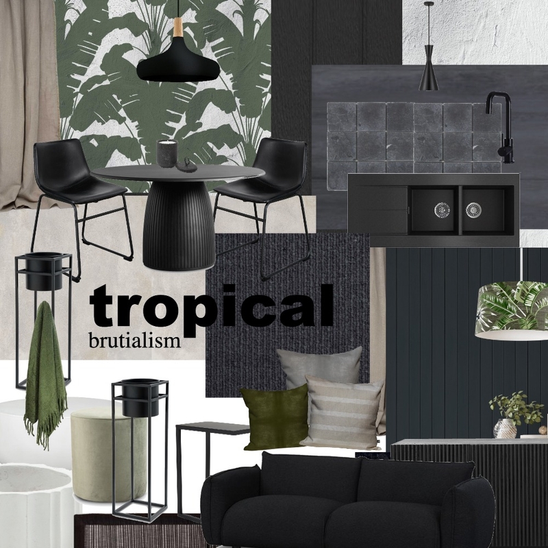 Tropical Brutalism Mood Board by Grace Garrett on Style Sourcebook