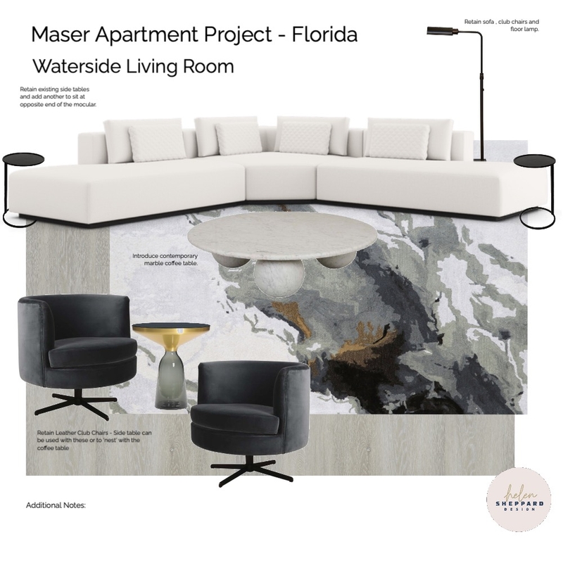 Maser Apartment - Waterside Living Room Mood Board by Helen Sheppard on Style Sourcebook