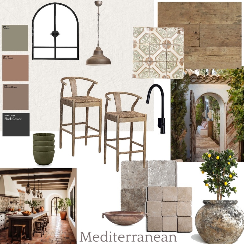 Mediterranean Mood Board by Courtney Hazbic Interiors on Style Sourcebook