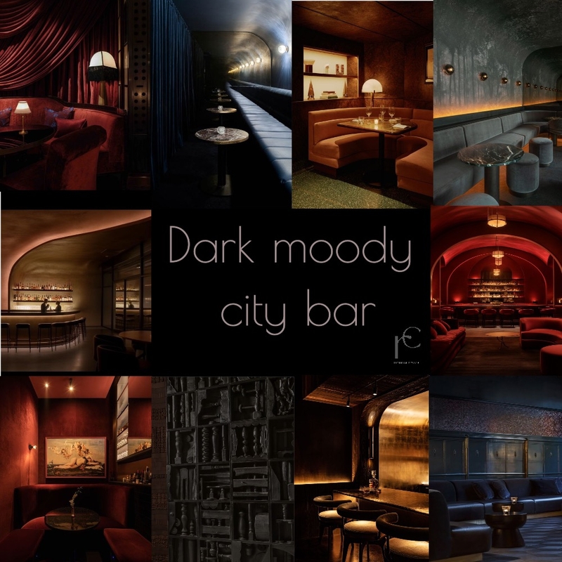 dark moody city bar Mood Board by Interior Design Rhianne on Style Sourcebook