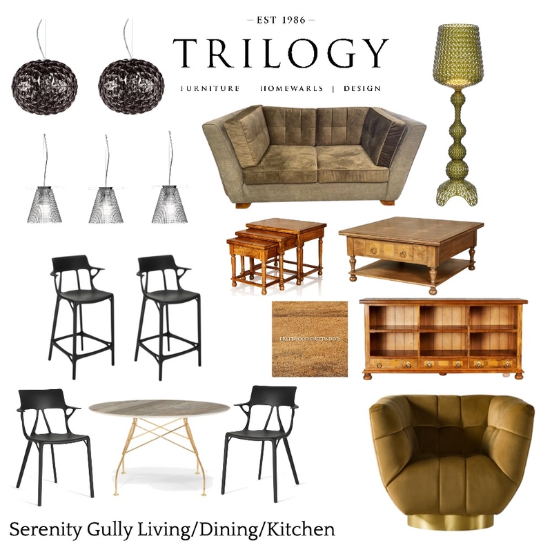 Serenity Gully - Living/Kitchen/Dining Mood Board by Katelyn Scanlan on Style Sourcebook