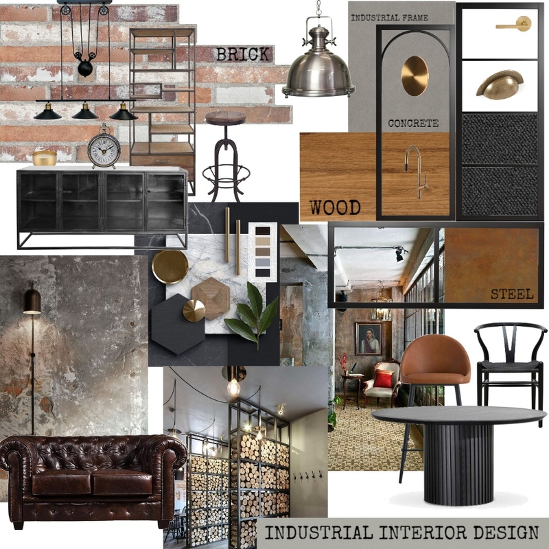 industrial interior design Mood Board by GUNER on Style Sourcebook