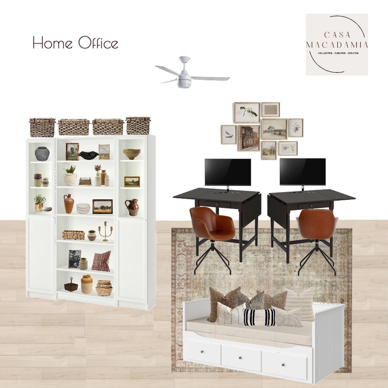 Home Office (White Billy combo) LOLOI RUG Mood Board by Casa Macadamia on Style Sourcebook