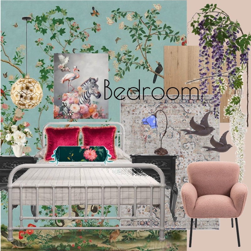 Eclectic Bedroom Moodboard Mood Board by Sandy Benbow on Style Sourcebook