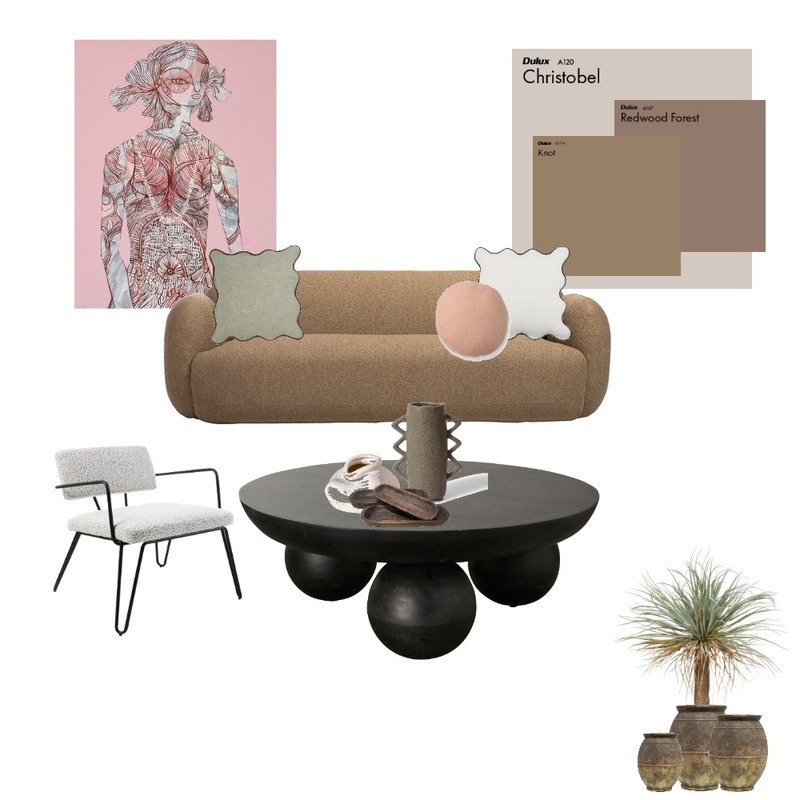 Living room to go with Ash Holmes art Mood Board by bybelarrainteriors on Style Sourcebook
