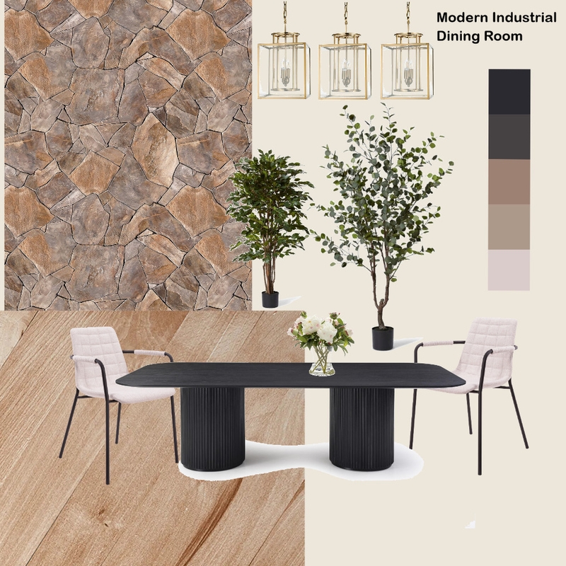 Modern Industrial Apartment Dining Room Mood Board by Naomi on Style Sourcebook