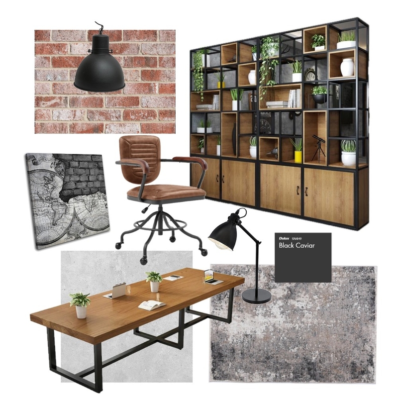 Industrial Home Office Mood Board by AngieWard on Style Sourcebook