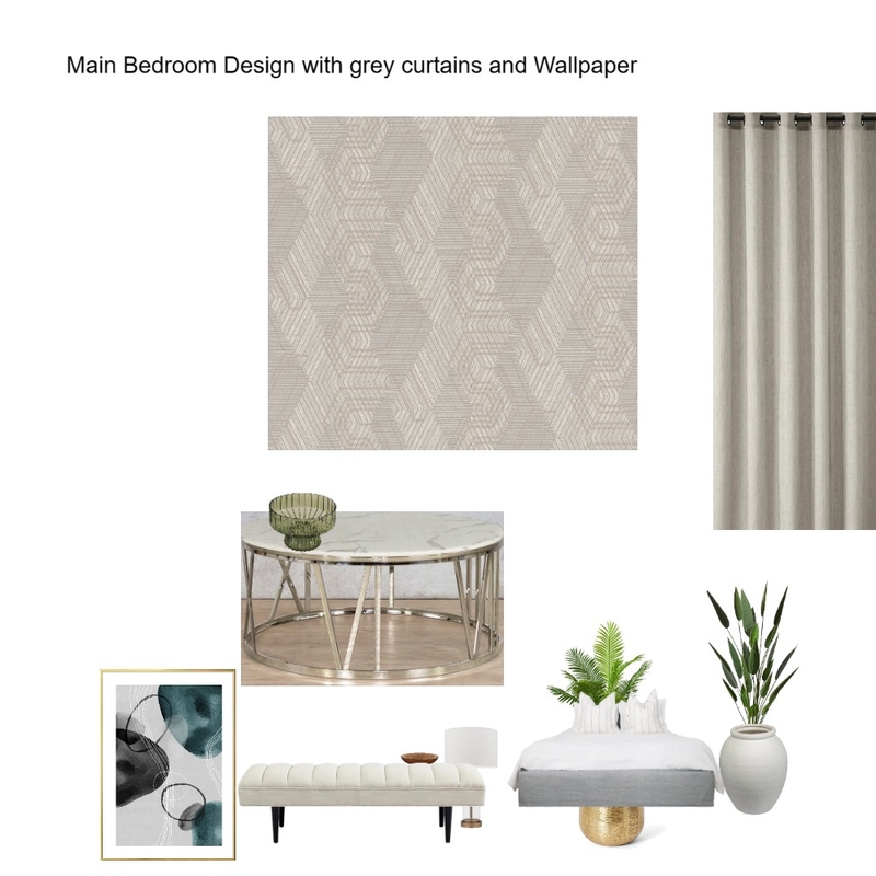 Minimalist Stone Curtains Design Color Scheme with Wallpaper: Caroline Mood Board by Asma Murekatete on Style Sourcebook